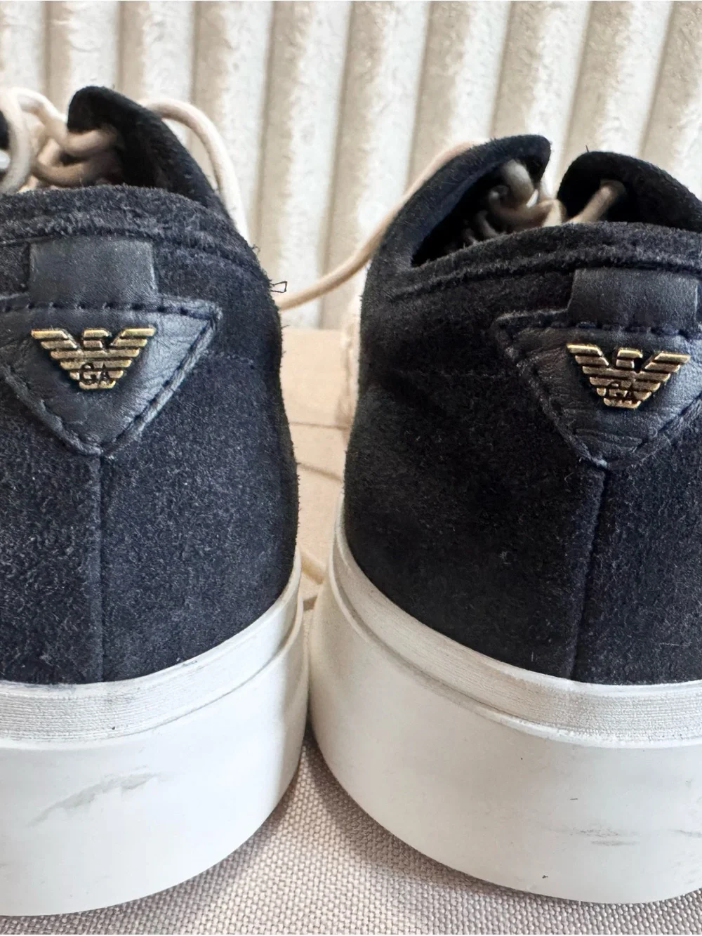 Emporio Armani men sneaker, brand new, navy blue suede , 44 size